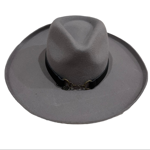 Olive & Pique Gray 100% Wool Felt Hat 16” Brim main image 4